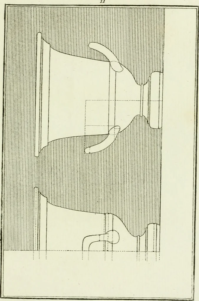 An illustration from Antiquités étrusques, grecques et romaines : ou les beaux vases étrusques, grecs et romains, et les peintures rendues avec les couleurs qui leur sont propres, 1787, leaf 138