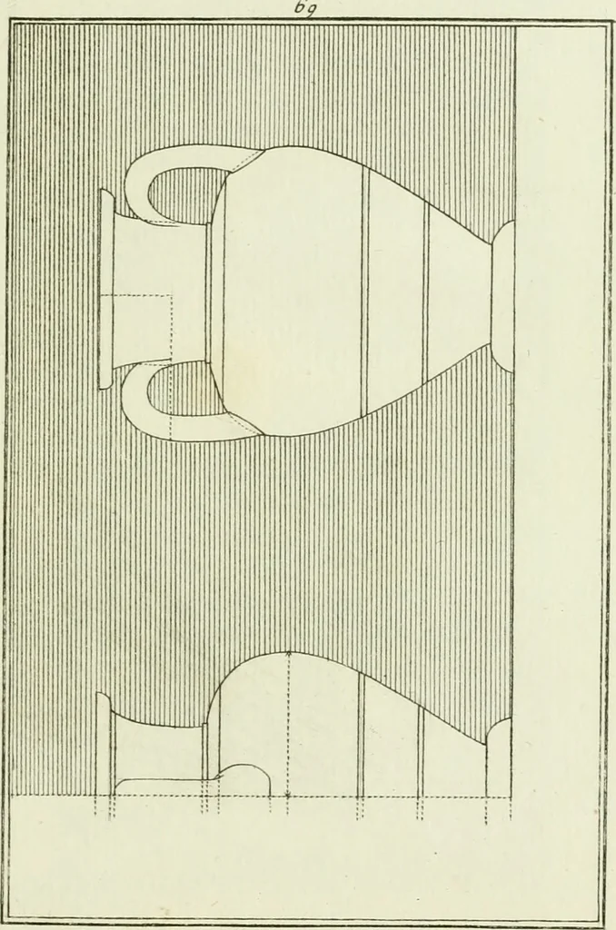 An illustration from Antiquités étrusques, grecques et romaines : ou les beaux vases étrusques, grecs et romains, et les peintures rendues avec les couleurs qui leur sont propres, 1787, leaf 252