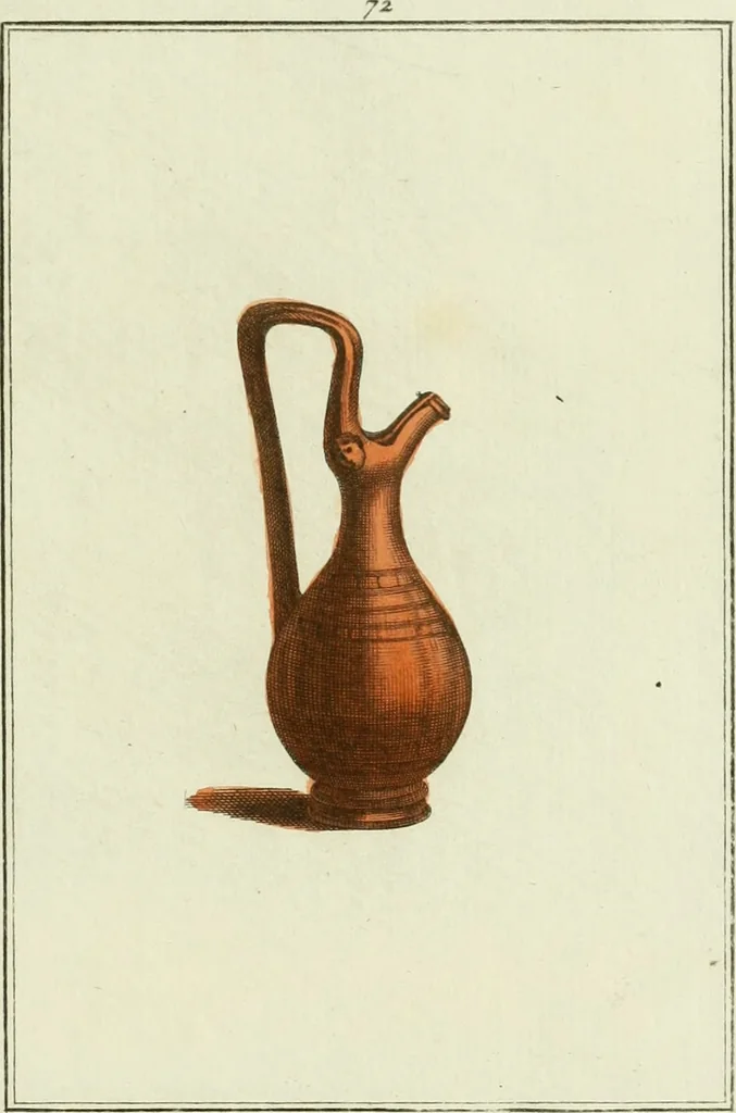 An illustration from Antiquités étrusques, grecques et romaines : ou les beaux vases étrusques, grecs et romains, et les peintures rendues avec les couleurs qui leur sont propres, 1787, leaf 258