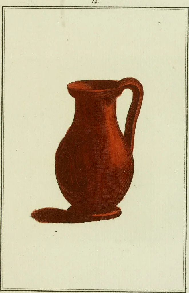An illustration from Antiquités étrusques, grecques et romaines : ou les beaux vases étrusques, grecs et romains, et les peintures rendues avec les couleurs qui leur sont propres, 1787, leaf 172