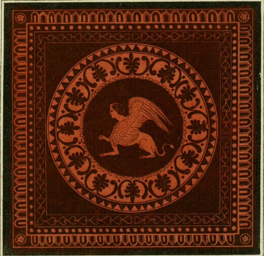 An illustration from Antiquités étrusques, grecques et romaines : ou les beaux vases étrusques, grecs et romains, et les peintures rendues avec les couleurs qui leur sont propres, 1787, leaf 176