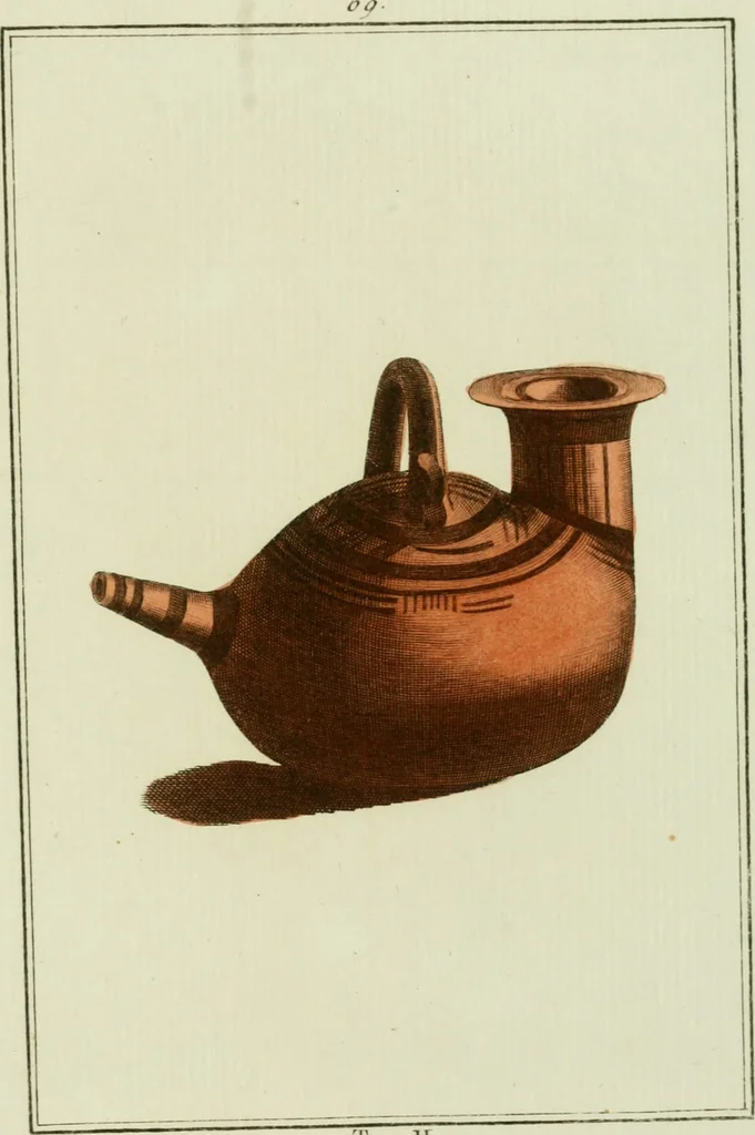 An illustration from Antiquités étrusques, grecques et romaines : ou les beaux vases étrusques, grecs et romains, et les peintures rendues avec les couleurs qui leur sont propres, 1787, leaf 282