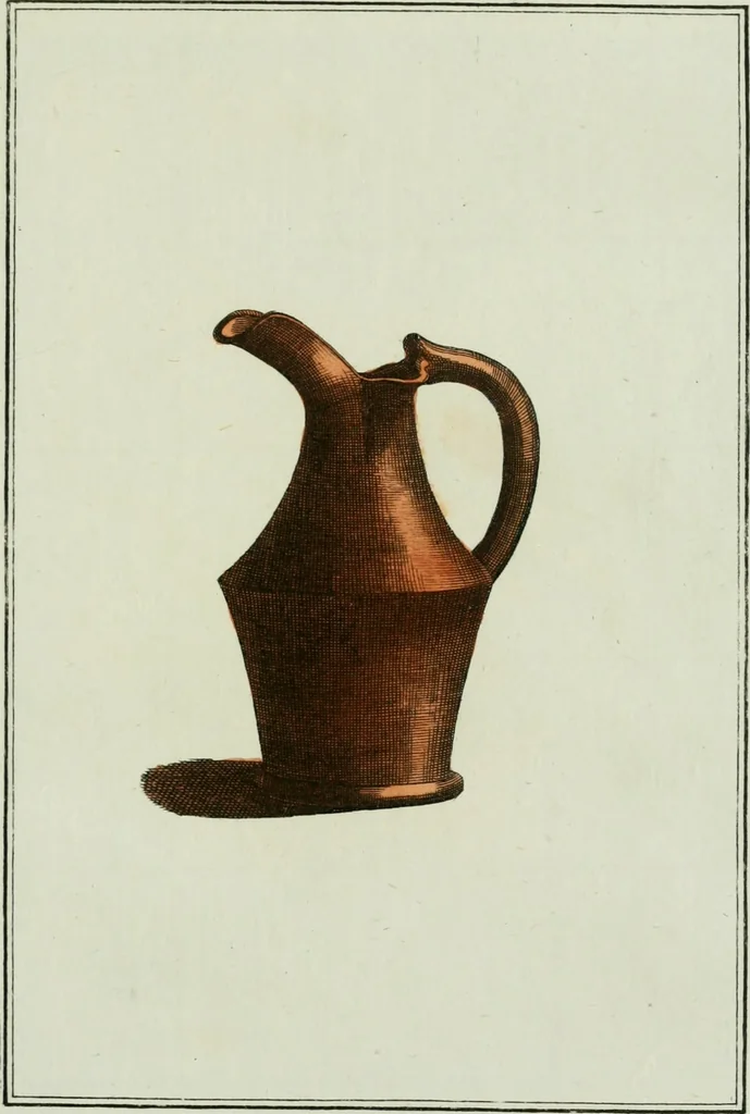 An illustration from Antiquités étrusques, grecques et romaines : ou les beaux vases étrusques, grecs et romains, et les peintures rendues avec les couleurs qui leur sont propres, 1787, leaf 172
