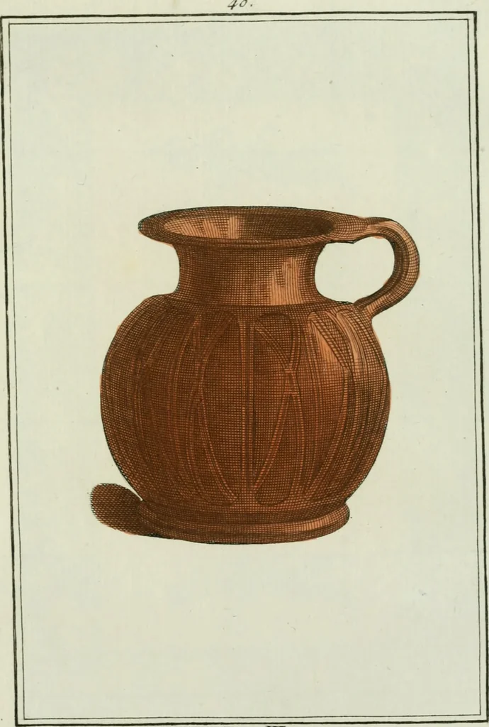 An illustration from Antiquités étrusques, grecques et romaines : ou les beaux vases étrusques, grecs et romains, et les peintures rendues avec les couleurs qui leur sont propres, 1787, leaf 230
