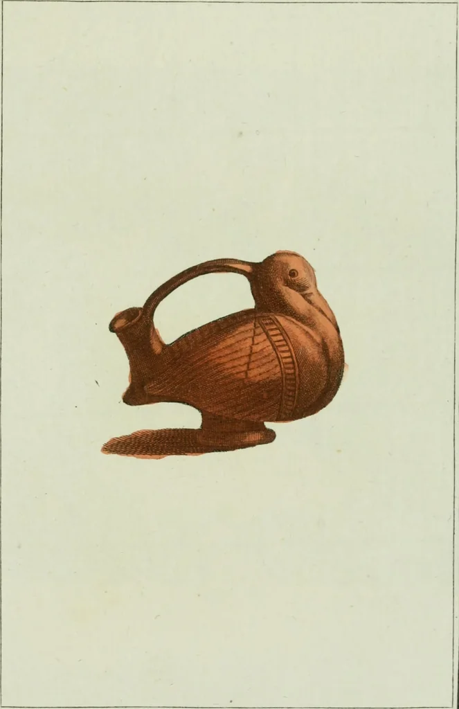 An illustration from Antiquités étrusques, grecques et romaines : ou les beaux vases étrusques, grecs et romains, et les peintures rendues avec les couleurs qui leur sont propres, 1787, leaf 246