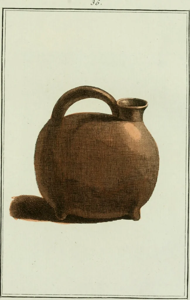 An illustration from Antiquités étrusques, grecques et romaines : ou les beaux vases étrusques, grecs et romains, et les peintures rendues avec les couleurs qui leur sont propres, 1787, leaf 268