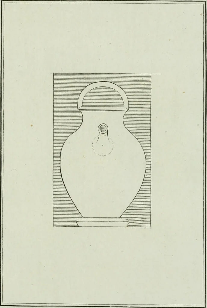 An illustration from Antiquités étrusques, grecques et romaines : ou les beaux vases étrusques, grecs et romains, et les peintures rendues avec les couleurs qui leur sont propres, 1787, leaf 136