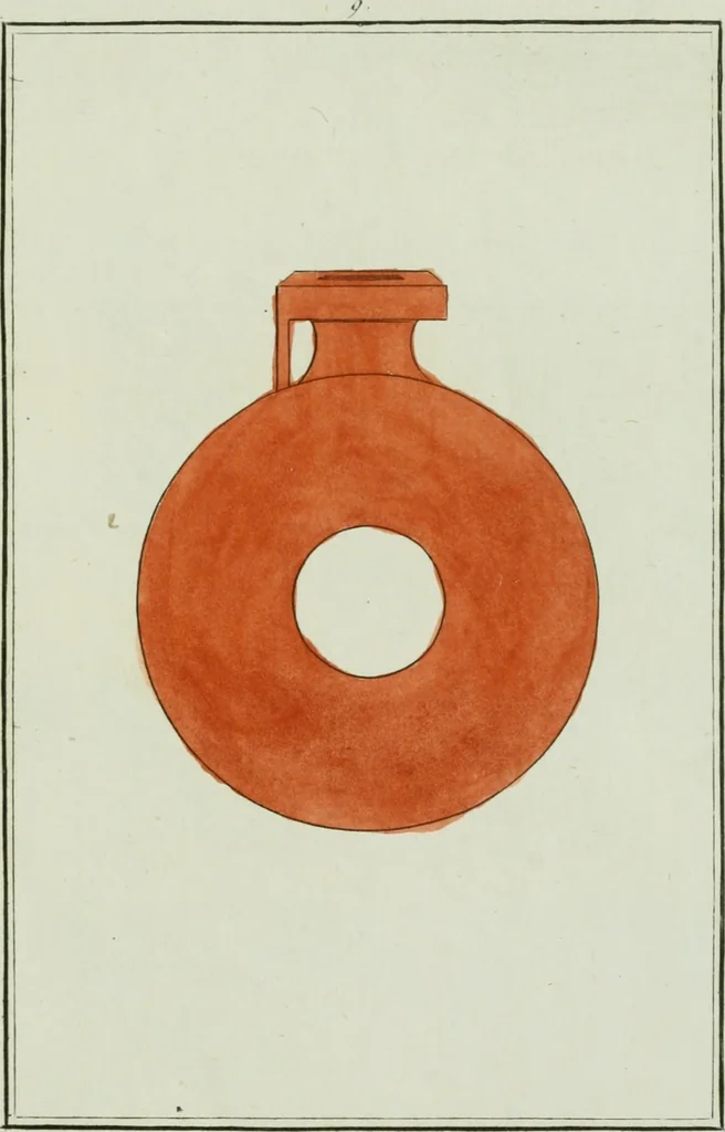 An illustration from Antiquités étrusques, grecques et romaines : ou les beaux vases étrusques, grecs et romains, et les peintures rendues avec les couleurs qui leur sont propres, 1787, leaf 138