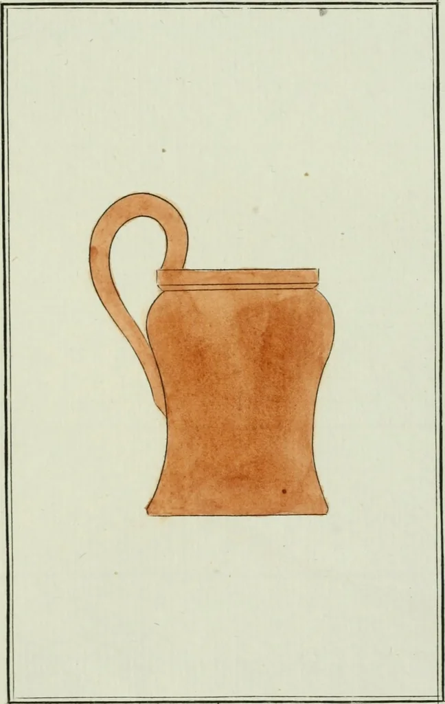 An illustration from Antiquités étrusques, grecques et romaines : ou les beaux vases étrusques, grecs et romains, et les peintures rendues avec les couleurs qui leur sont propres, 1787, leaf 168