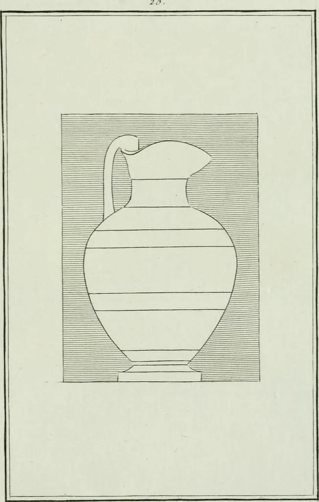 An illustration from Antiquités étrusques, grecques et romaines : ou les beaux vases étrusques, grecs et romains, et les peintures rendues avec les couleurs qui leur sont propres, 1787, leaf 172