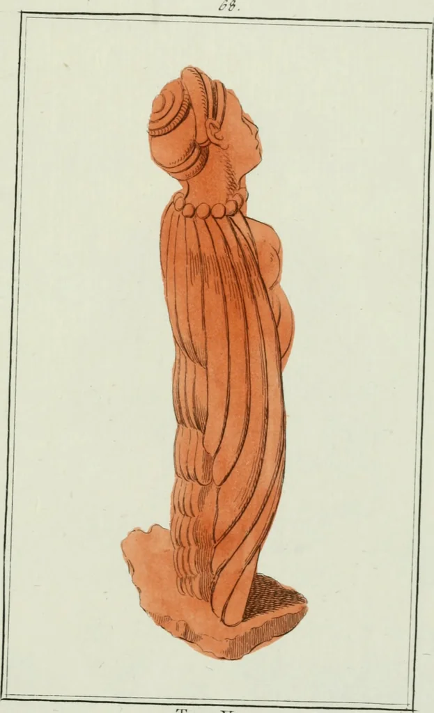 An illustration from Antiquités étrusques, grecques et romaines : ou les beaux vases étrusques, grecs et romains, et les peintures rendues avec les couleurs qui leur sont propres, 1787, leaf 256