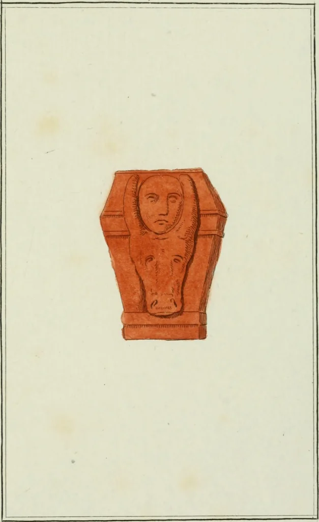 An illustration from Antiquités étrusques, grecques et romaines : ou les beaux vases étrusques, grecs et romains, et les peintures rendues avec les couleurs qui leur sont propres, 1787, leaf 264