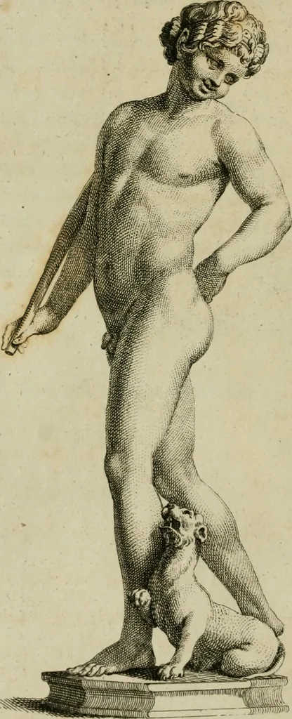 An illustration from A description of the antiquities and curiosities in Wilton-House : illustrated with twenty-five engravings of some of the capital statues, bustos and relievos : in this work are introduced the anecdotes and remarks of Thomas earl of Pembroke, who collected these antiques, now first published from His Lordship's mss., 1769, leaf 123
