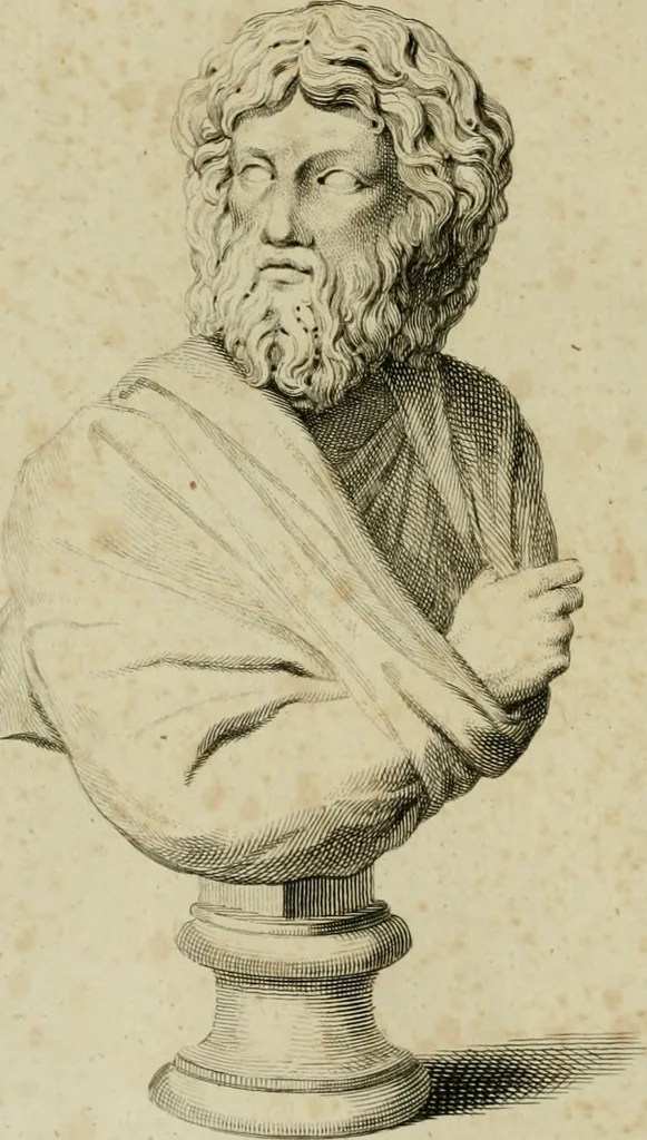 An illustration from A description of the antiquities and curiosities in Wilton-House : illustrated with twenty-five engravings of some of the capital statues, bustos and relievos : in this work are introduced the anecdotes and remarks of Thomas earl of Pembroke, who collected these antiques, now first published from His Lordship's mss., 1769, leaf 133