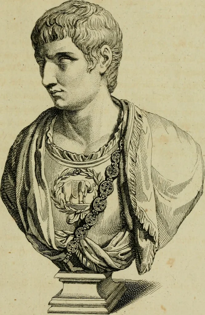 An illustration from A description of the antiquities and curiosities in Wilton-House : illustrated with twenty-five engravings of some of the capital statues, bustos and relievos : in this work are introduced the anecdotes and remarks of Thomas earl of Pembroke, who collected these antiques, now first published from His Lordship's mss., 1769, leaf 140
