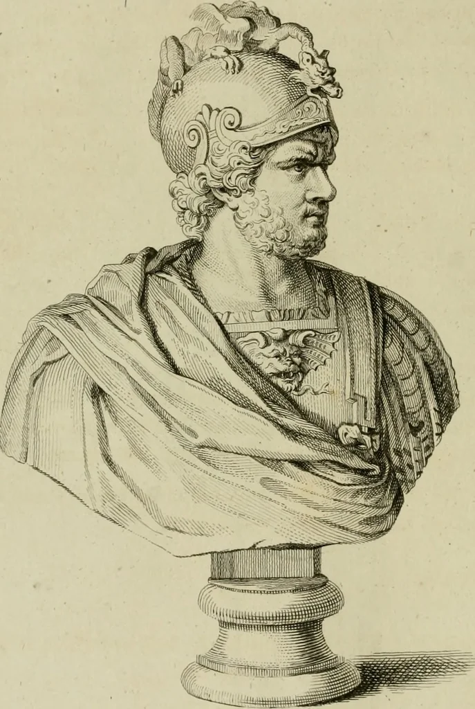 An illustration from A description of the antiquities and curiosities in Wilton-House : illustrated with twenty-five engravings of some of the capital statues, bustos and relievos : in this work are introduced the anecdotes and remarks of Thomas earl of Pembroke, who collected these antiques, now first published from His Lordship's mss., 1769, leaf 145