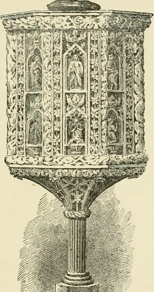 An illustration from Antiquities and curiosities of the church, 1897, leaf 148