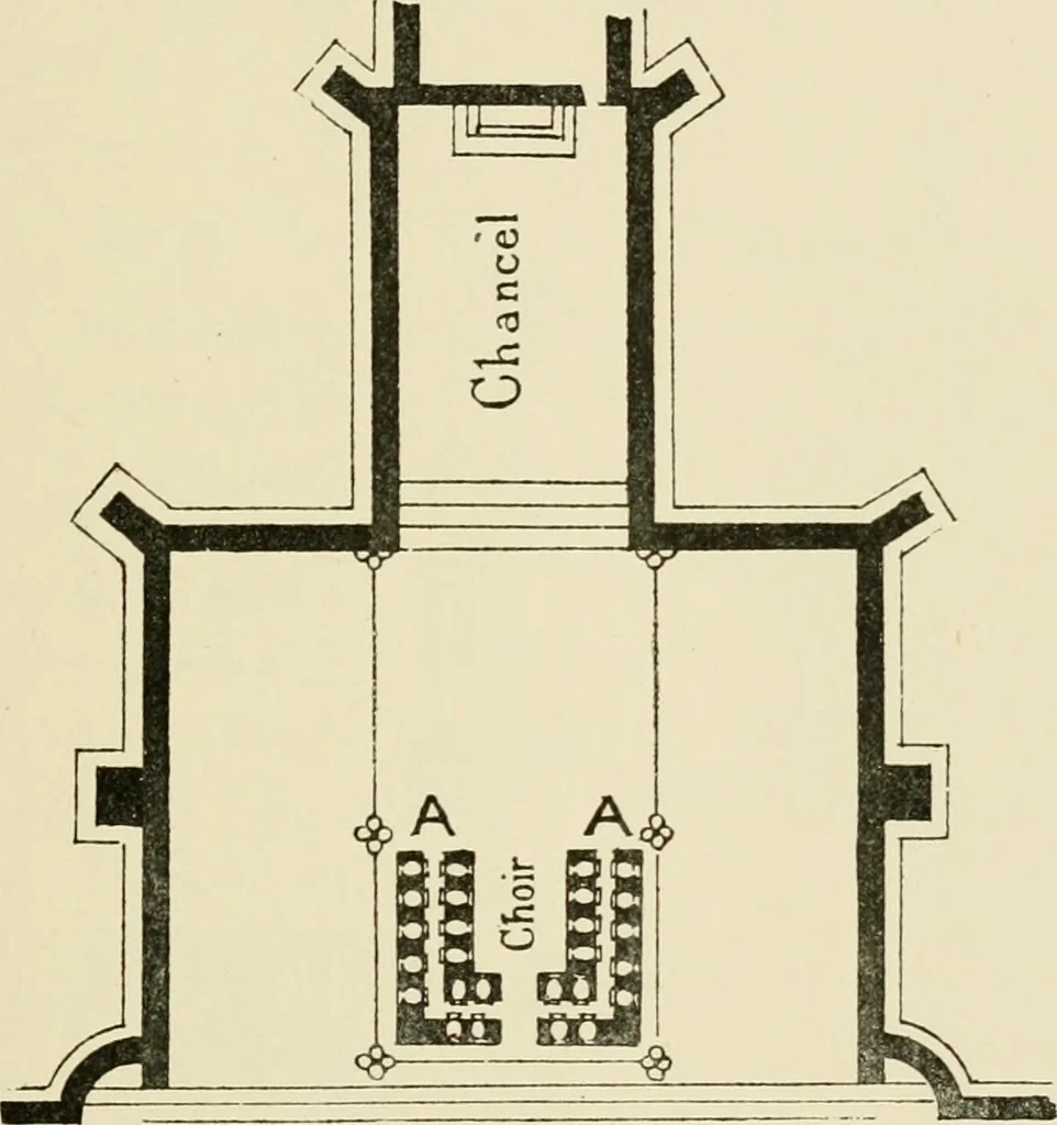An illustration from Antiquities and curiosities of the church, 1897, leaf 48