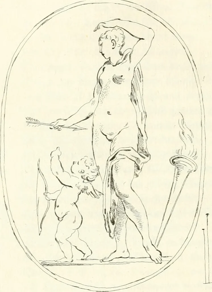 An illustration from Antiquities explained : being a collection of figured gems, illustrated by similar descriptions taken from the classics, 1737, leaf 131
