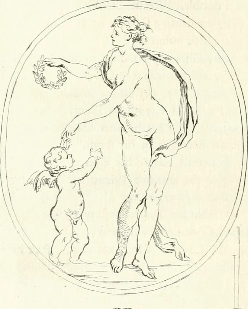 An illustration from Antiquities explained : being a collection of figured gems, illustrated by similar descriptions taken from the classics, 1737, leaf 145