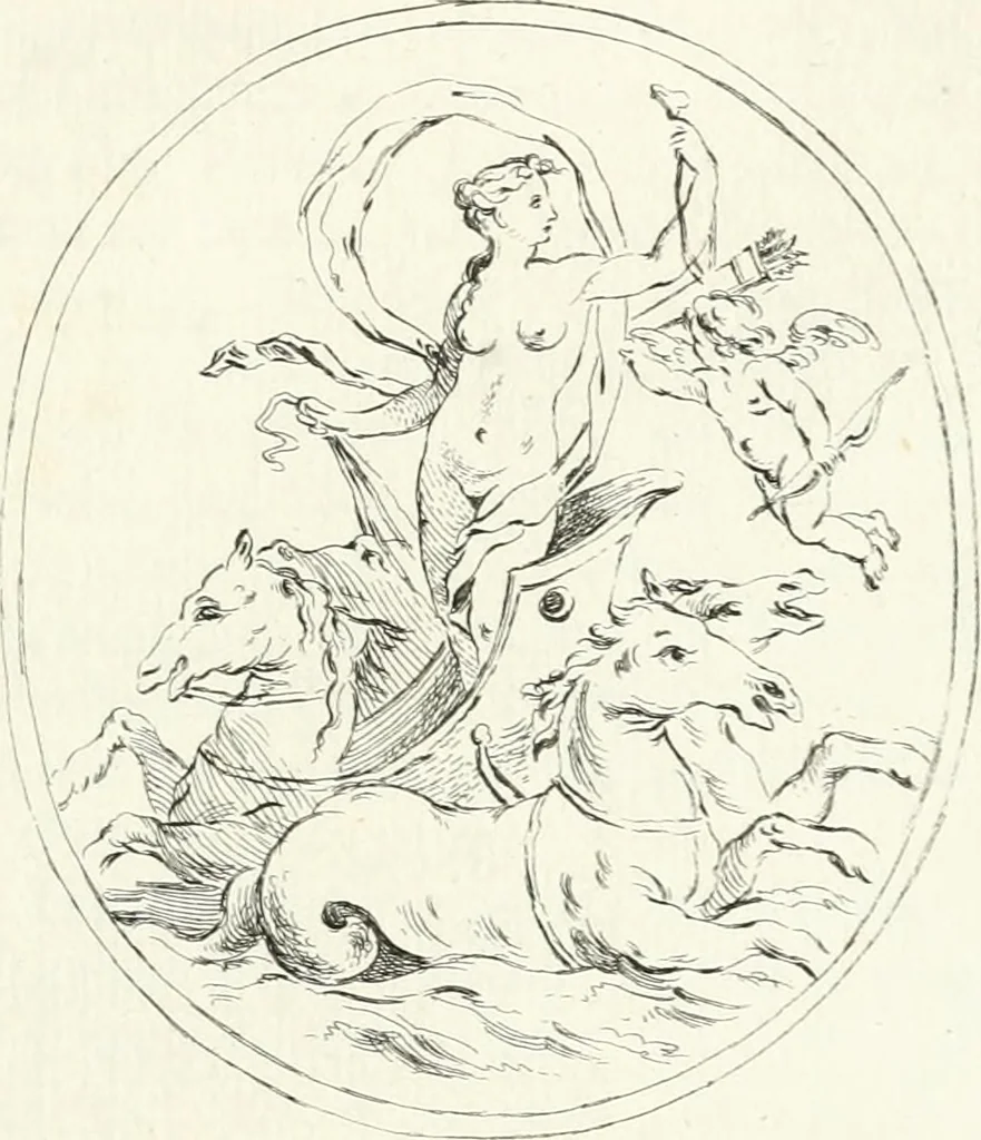 An illustration from Antiquities explained : being a collection of figured gems, illustrated by similar descriptions taken from the classics, 1737, leaf 152