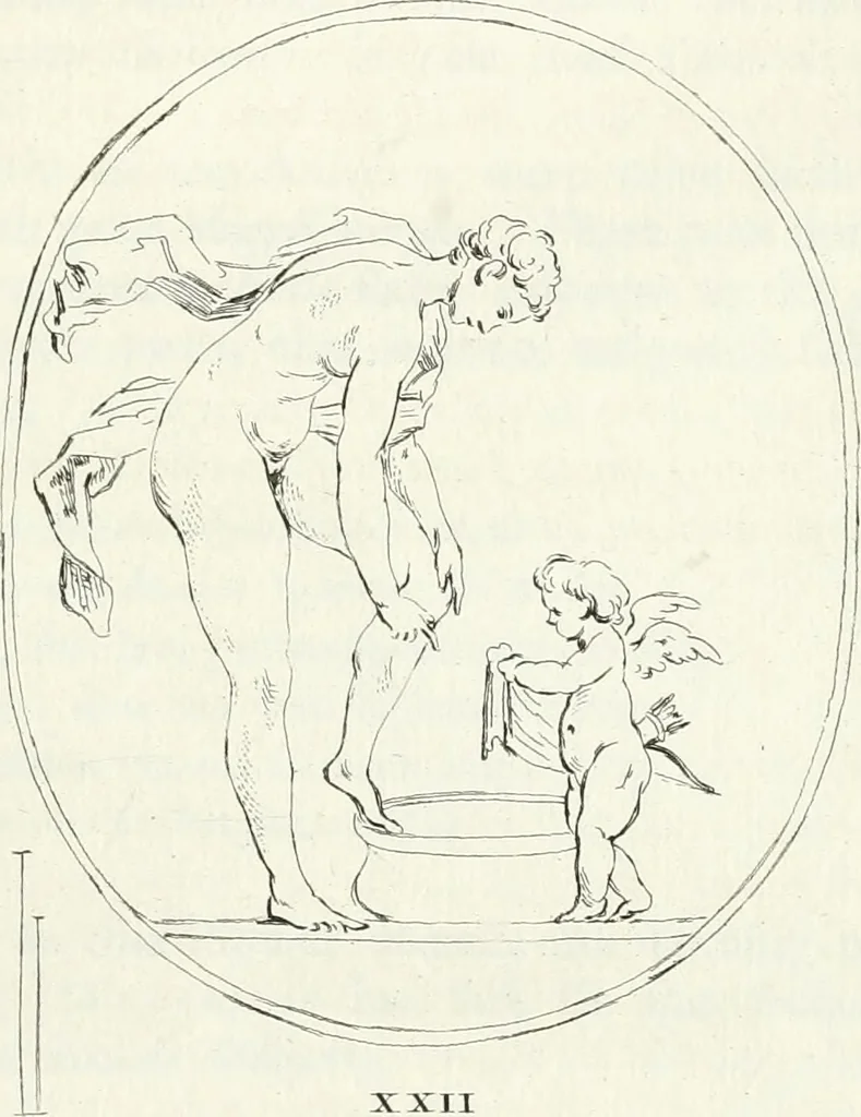 An illustration from Antiquities explained : being a collection of figured gems, illustrated by similar descriptions taken from the classics, 1737, leaf 156