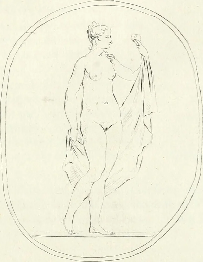 An illustration from Antiquities explained : being a collection of figured gems, illustrated by similar descriptions taken from the classics, 1737, leaf 160