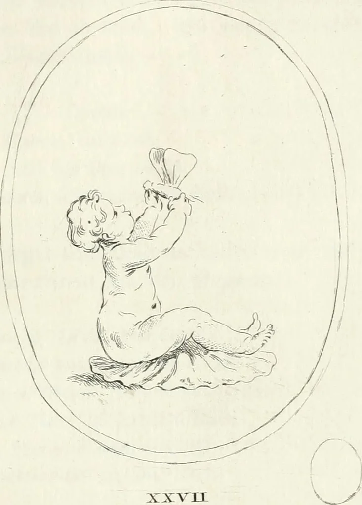 An illustration from Antiquities explained : being a collection of figured gems, illustrated by similar descriptions taken from the classics, 1737, leaf 184