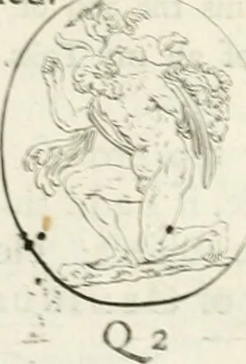 An illustration from Antiquities explained : being a collection of figured gems, illustrated by similar descriptions taken from the classics, 1737, leaf 240