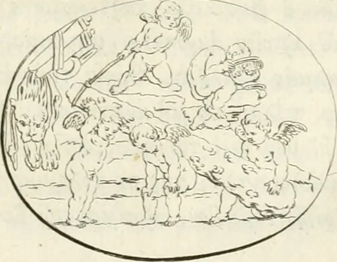 An illustration from Antiquities explained : being a collection of figured gems, illustrated by similar descriptions taken from the classics, 1737, leaf 242