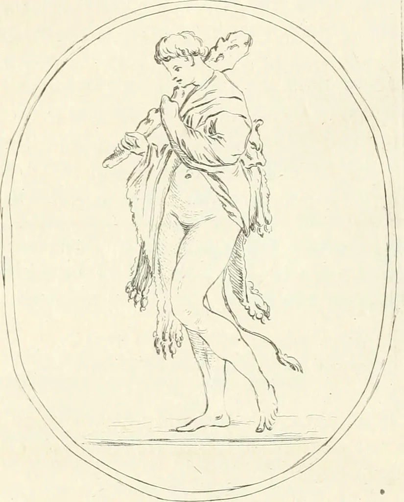 An illustration from Antiquities explained : being a collection of figured gems, illustrated by similar descriptions taken from the classics, 1737, leaf 272