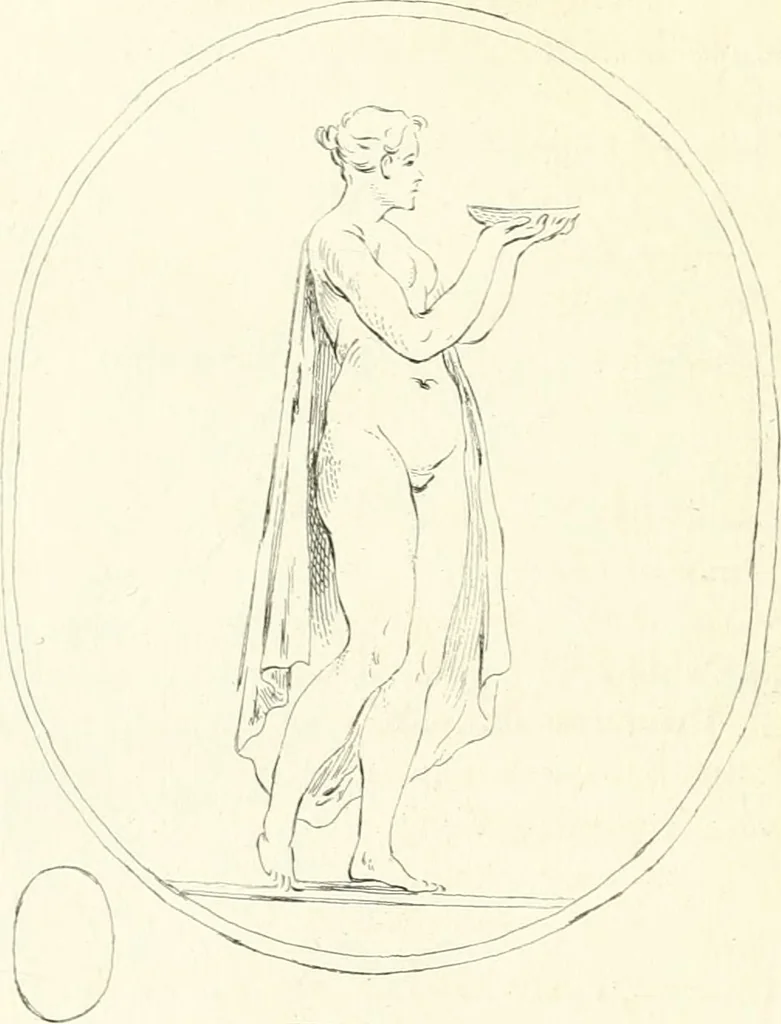 An illustration from Antiquities explained : being a collection of figured gems, illustrated by similar descriptions taken from the classics, 1737, leaf 297