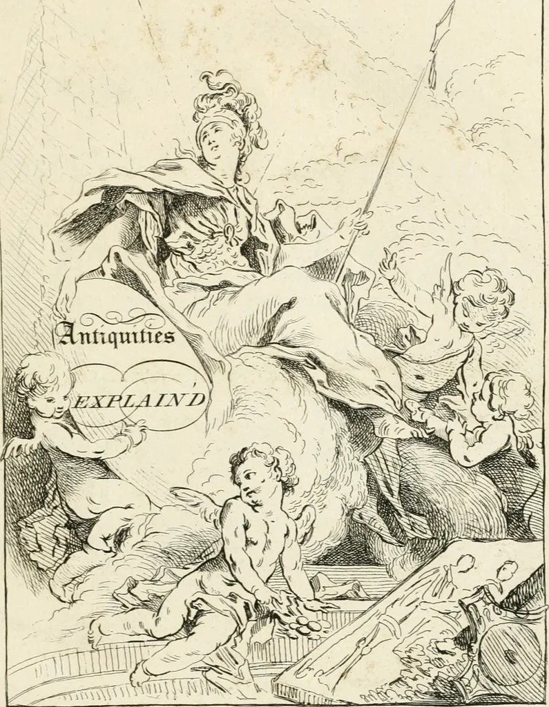 An illustration from Antiquities explained : being a collection of figured gems, illustrated by similar descriptions taken from the classics, 1737, leaf 4