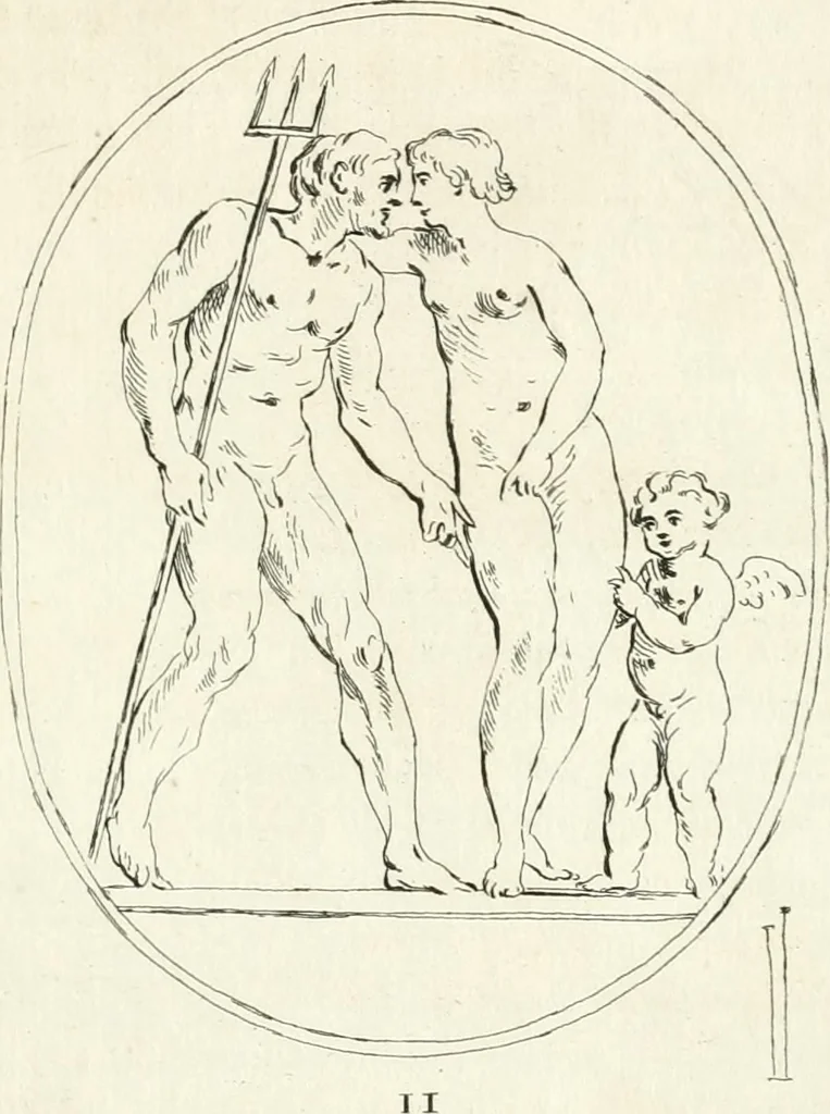 An illustration from Antiquities explained : being a collection of figured gems, illustrated by similar descriptions taken from the classics, 1737, leaf 60