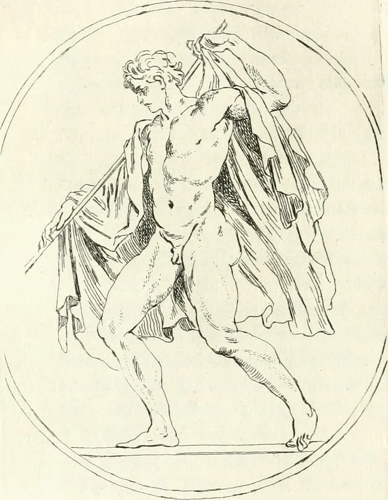An illustration from Antiquities explained : being a collection of figured gems, illustrated by similar descriptions taken from the classics, 1737, leaf 91