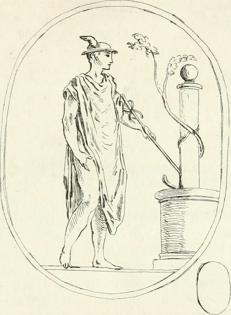 An illustration from Antiquities explained : being a collection of figured gems, illustrated by similar descriptions taken from the classics, 1737, leaf 94