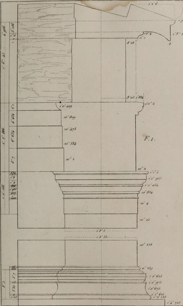 An illustration from The antiquities of Athens and other monuments of Greece, 1858, leaf 185