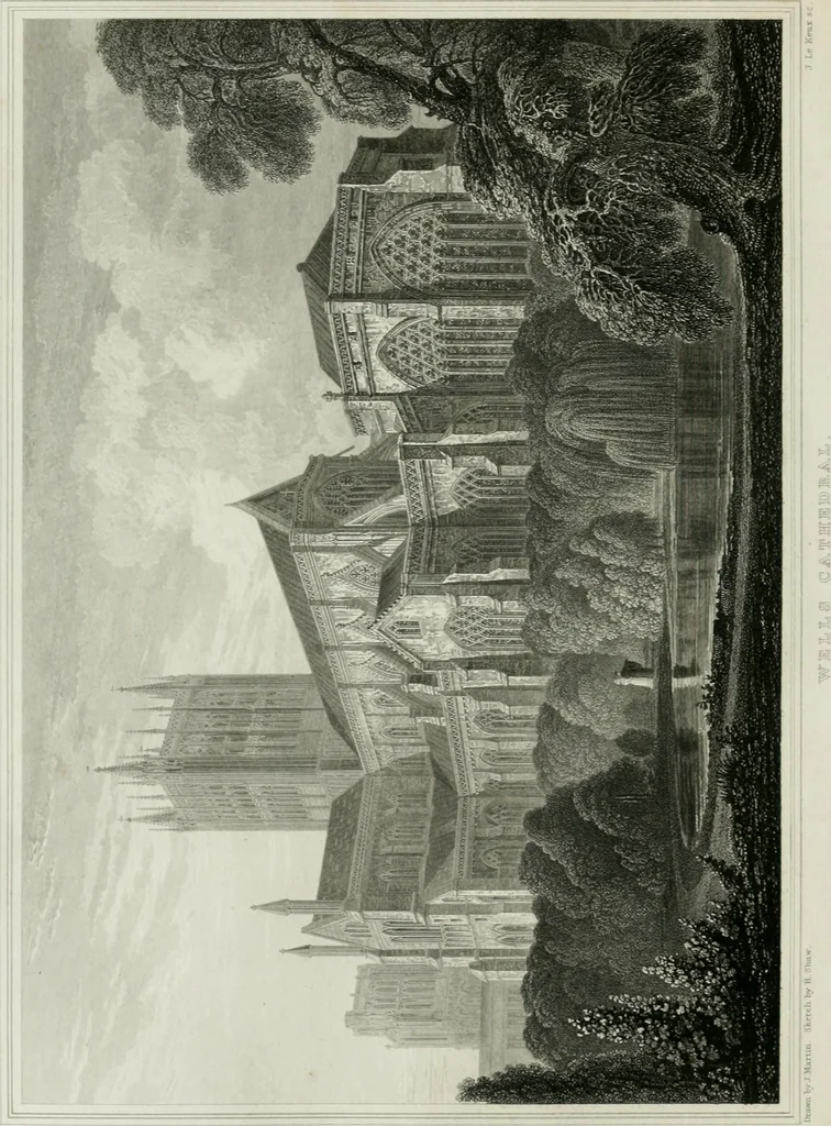 An illustration from The history and antiquities of the cathedral church of Wells: illustrated by a series of engravings, of views, elevations, plans, and details of the architecture of that edifice; including biographical anecdotes of the bishops of the see of Bath and Wells, 1824, leaf 123