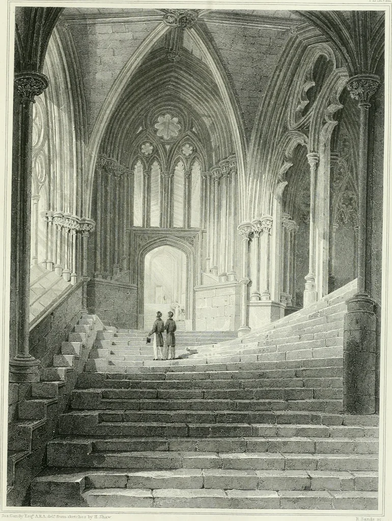 An illustration from The history and antiquities of the cathedral church of Wells: illustrated by a series of engravings, of views, elevations, plans, and details of the architecture of that edifice; including biographical anecdotes of the bishops of the see of Bath and Wells, 1824, leaf 156