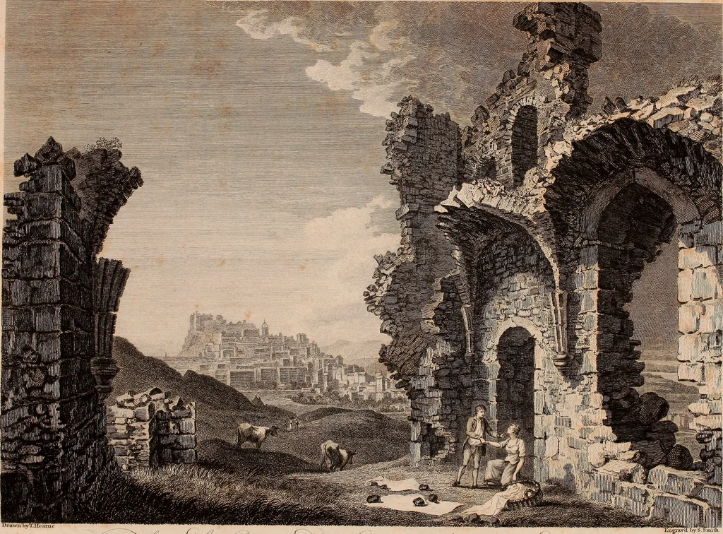 An illustration from Antiquities of Great Britain, : illustrated in views of monasteries, castles, and churches, now existing., 1807, leaf 100