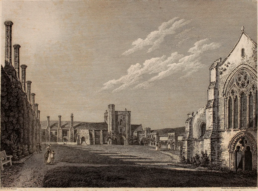 An illustration from Antiquities of Great Britain, : illustrated in views of monasteries, castles, and churches, now existing., 1807, leaf 110