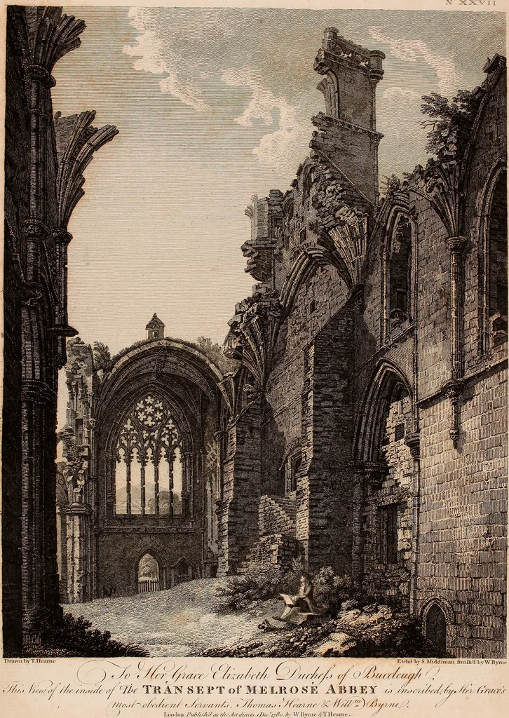 An illustration from Antiquities of Great Britain, : illustrated in views of monasteries, castles, and churches, now existing., 1807, leaf 132