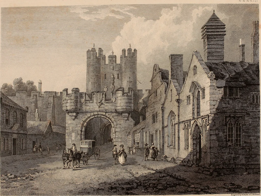 An illustration from Antiquities of Great Britain, : illustrated in views of monasteries, castles, and churches, now existing., 1807, leaf 160