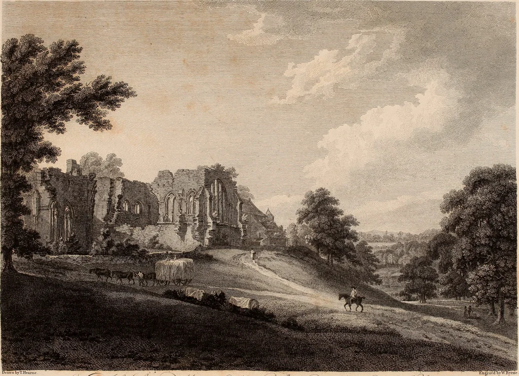An illustration from Antiquities of Great Britain, : illustrated in views of monasteries, castles, and churches, now existing., 1807, leaf 172