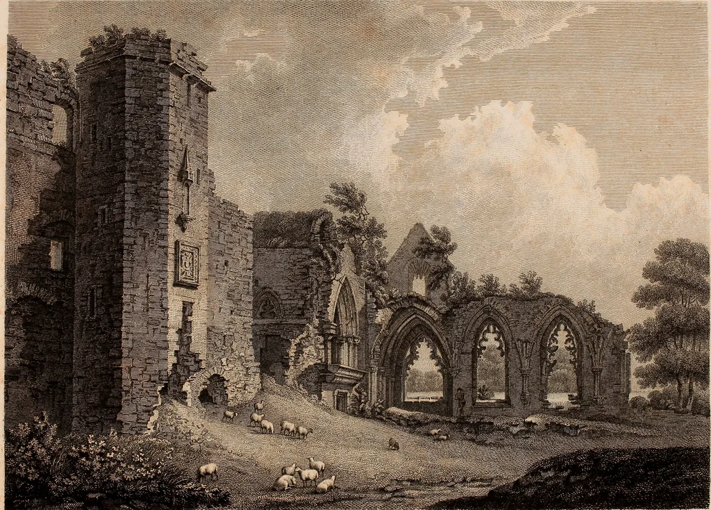 An illustration from Antiquities of Great Britain, : illustrated in views of monasteries, castles, and churches, now existing., 1807, leaf 198