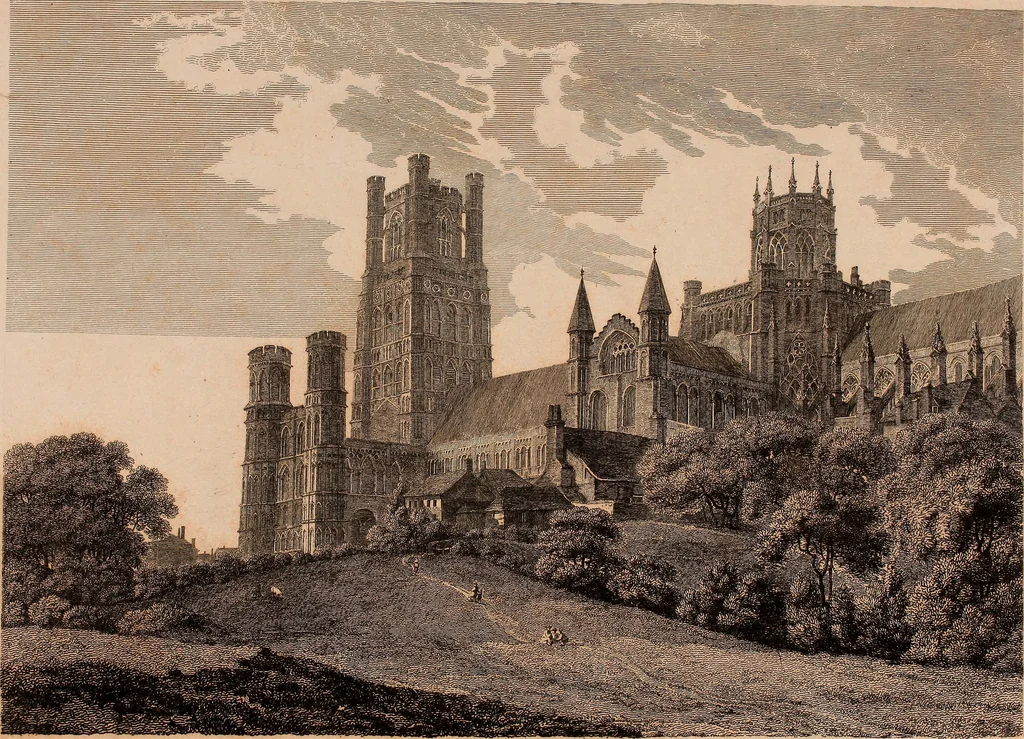 An illustration from Antiquities of Great Britain, : illustrated in views of monasteries, castles, and churches, now existing., 1807, leaf 206