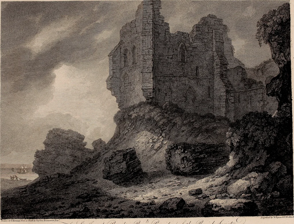 An illustration from Antiquities of Great Britain, : illustrated in views of monasteries, castles, and churches, now existing., 1807, leaf 210