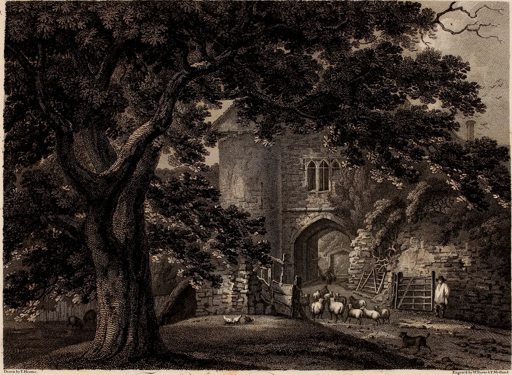 An illustration from Antiquities of Great Britain, : illustrated in views of monasteries, castles, and churches, now existing., 1807, leaf 222