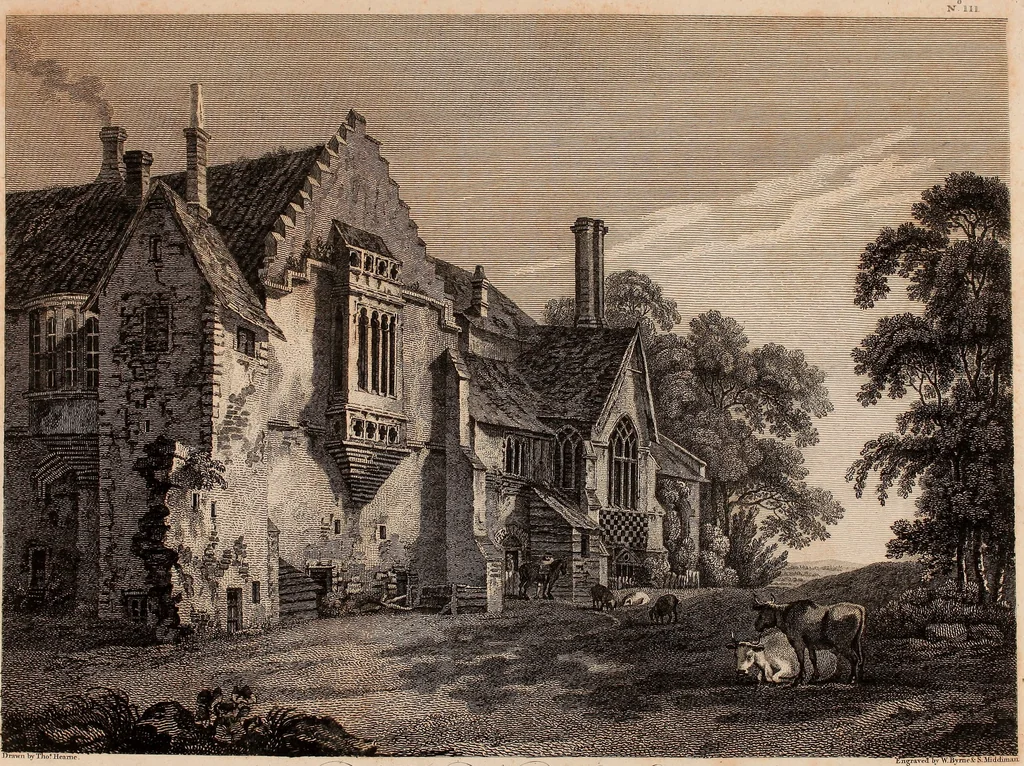 An illustration from Antiquities of Great Britain, : illustrated in views of monasteries, castles, and churches, now existing., 1807, leaf 24