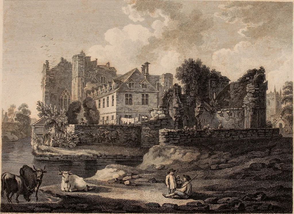 An illustration from Antiquities of Great Britain, : illustrated in views of monasteries, castles, and churches, now existing., 1807, leaf 28